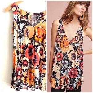 Anthropologie Andrej Floral Tunic Tank XXS